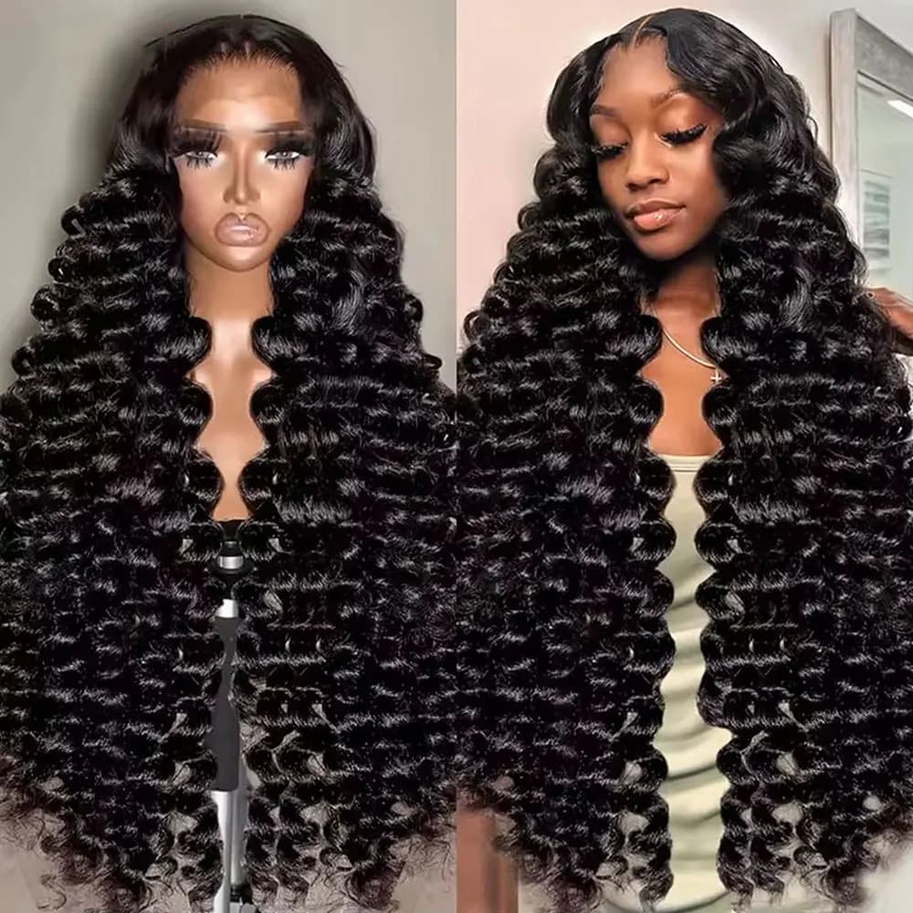 40inch Loose Deep Wave 13x6 HD Lace Frontal Human Hair Wig Brazilian Curly Wigs 13x4 100% Human Hair Lace Front Wig Pre Plucked