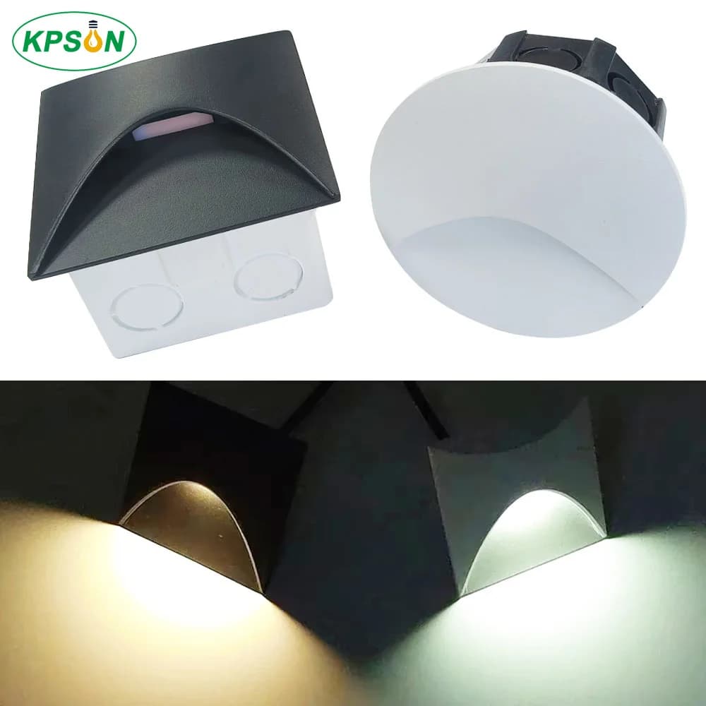 3W Embedded Wall Light Indoor Motion Sensor Step Light Aisle Corridor Sensor Night Light AC85-265V IP65 Waterproof Stair Light