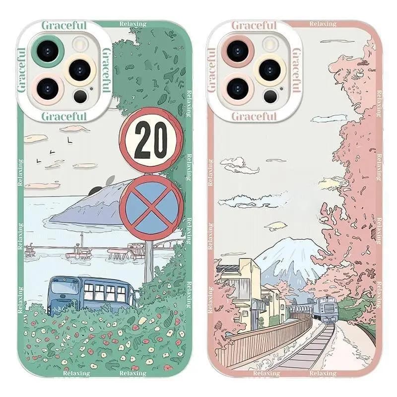 Anime Landscape Case for OPPO Reno 7 4G 12 11 10 Pro Plus 11F 12F 5 6 Lite A78 A79 A98 A38 A18 A58 A60 A77 A16 A17 A3 Pro Cover