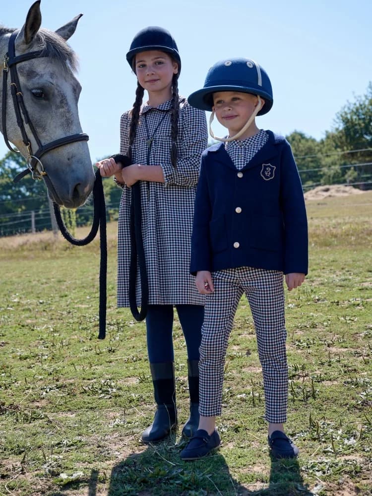 AS AW25 Check shabbos + silk wool knitting Collection sister brother family match clothes boys girls clothing