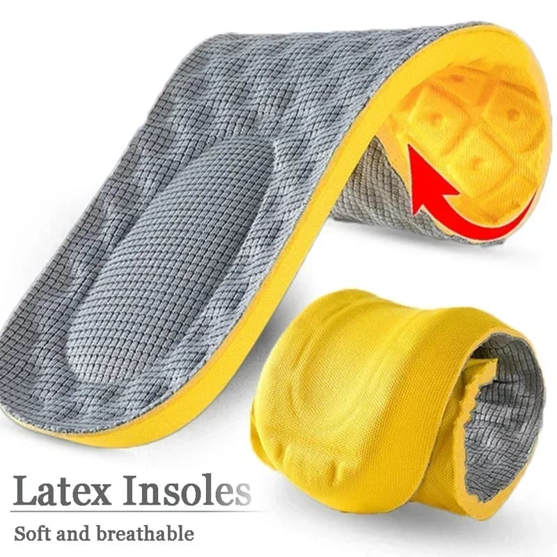 Women Men Soft Latex Memory Foam Insoles Sport Running Foot Support Shoe Pad Breathable Orthopedic Feet Care Insert Cushion