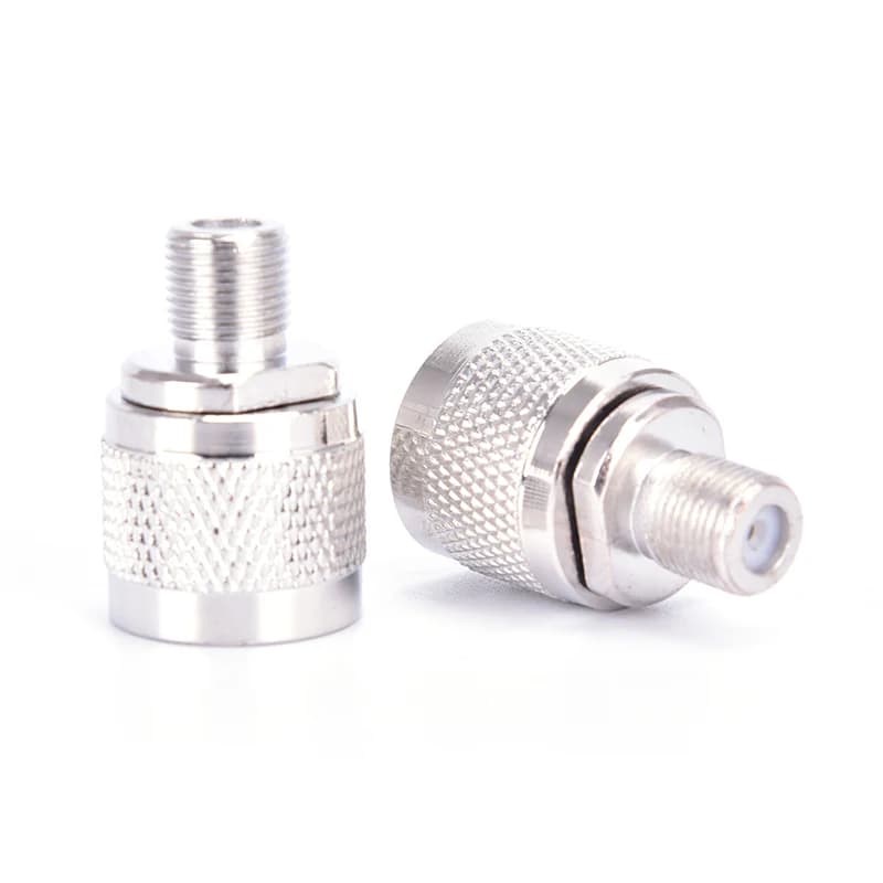 1pcs RF Connector N Male Plug Male Pin To F Female Jack Adapter Signal Metric Adapter