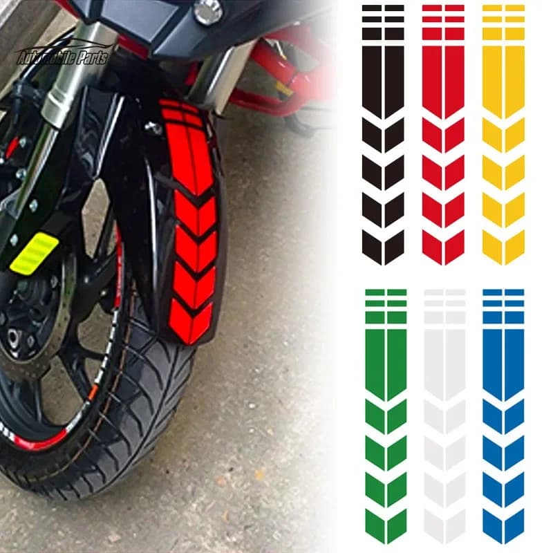Motorcycle Arrow Stripe Stickers Fender Paste Universal Waterproof Oilproof Reflective Motorbike Tape Decal Moto Accessories