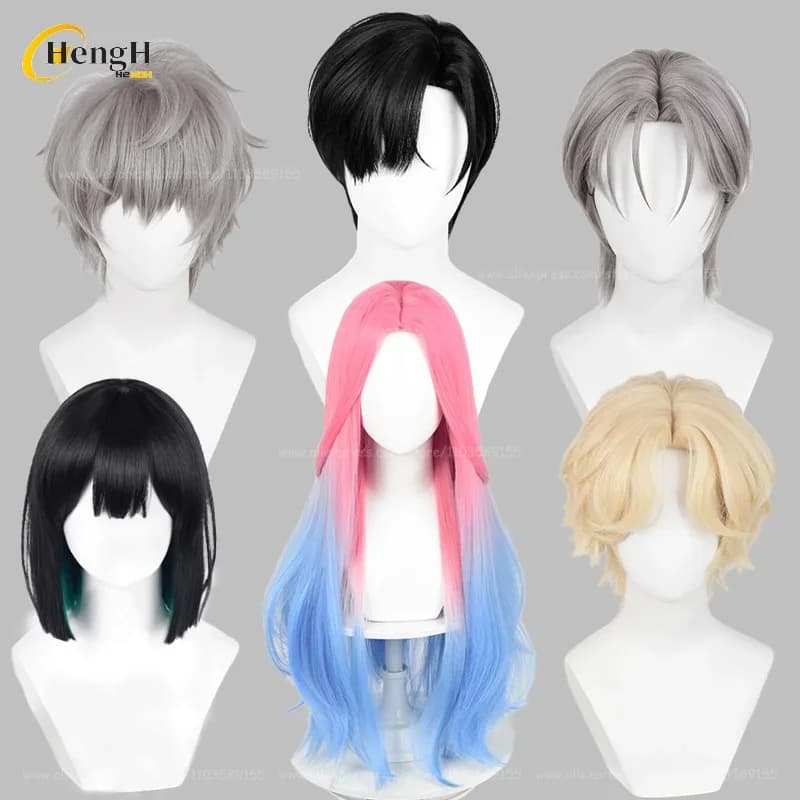 In Stock Anime Till Ivan Luka Sua Mizi Synthetic Hair Cosplay Anime Wigs Heat Resistant Hair Halloween Party Wigs + Free Wig Cap