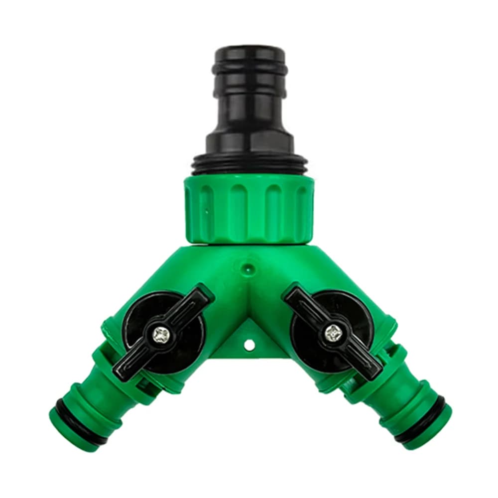 2 Way Garden Water Pipe Connectors Pipe Adapter Y Shape Hose Splitter Valve Three Way Plastic Valve With Switch