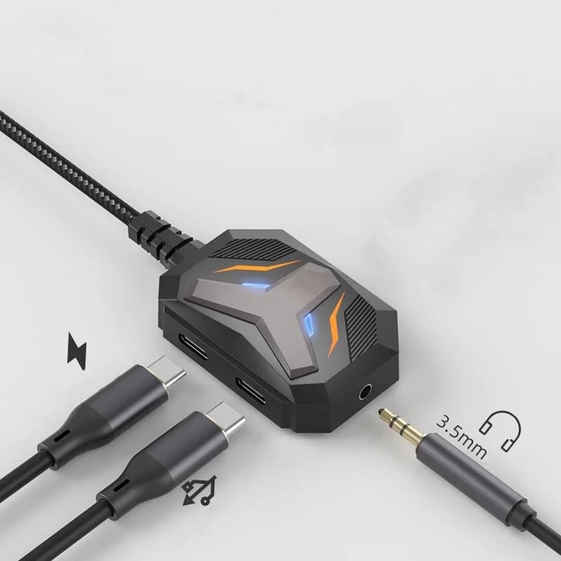 Cdragon Converter  Esports Gaming 4 in1 Audio Adapter 3.5mm Universal Headphone Tablet Type-c Data adapter USB C HUB For Tablet