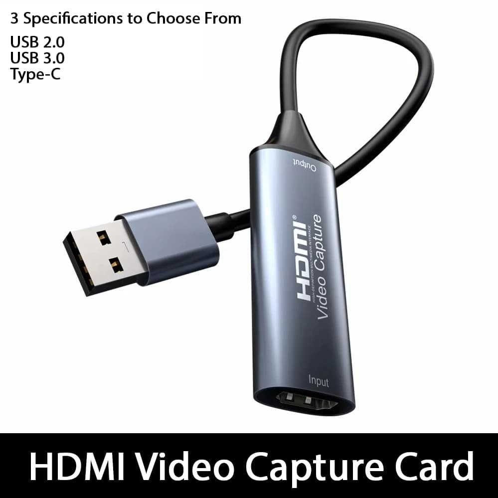 USB 3.0 Video Capture Card 4K HDMI-compatible to USB 2.0 Type-C Game Grabber Record For Switch Xbox DVD PS5/4 Live Broadcast