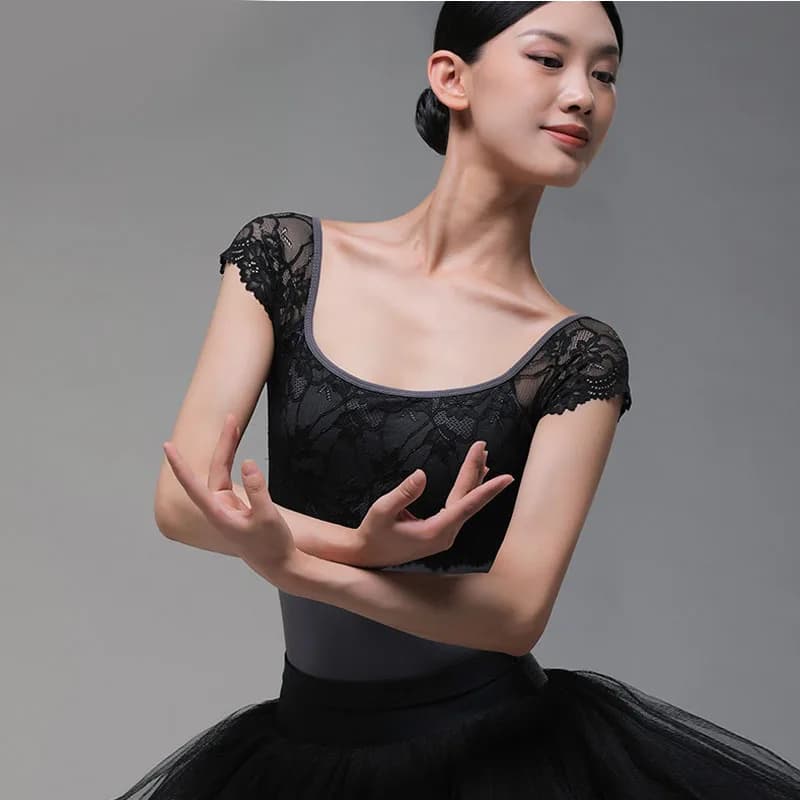 New Backless Lace Ballet Leotard For Girls Dancewear Ballerina Dress Women Exercise Clothes Lace Square Neck Gymnastic Suit