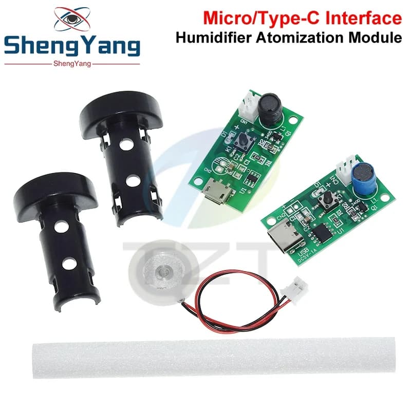 USB Mini Humidifier DIY Kits Mist Maker and Driver Circuit Board Fogger Atomization Film Atomizer Sheet Mini Oscillating
