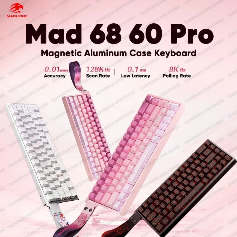 MADLIONS Mad 60he Mad60HE Mad 68HE Mechanical Keyboard Magnetic Switch Wired Hot Swap 8K Polling Rate Customized Gaming keyboard