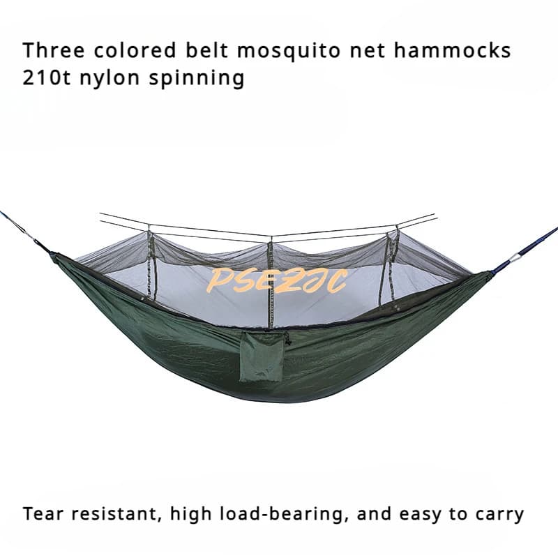 Outdoor Camping Parachute Cloth Portable Anti Rollover and Anti Mosquito Quick Opening Mosquito Nets Hammock Double Single