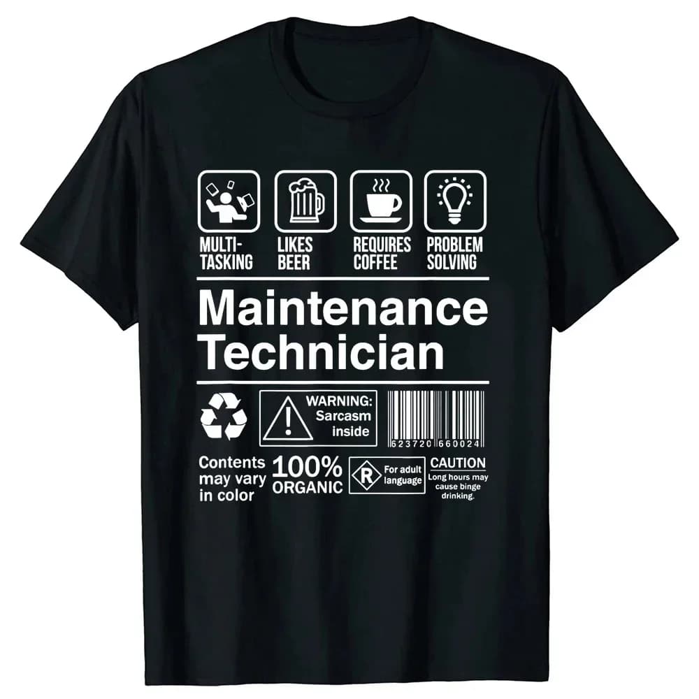 Maintenance Worker Gifts T-Shirt Men Women  Plus Size O-Neck Daily Casual Oversized Streetwear Harajuku Unisex Tees