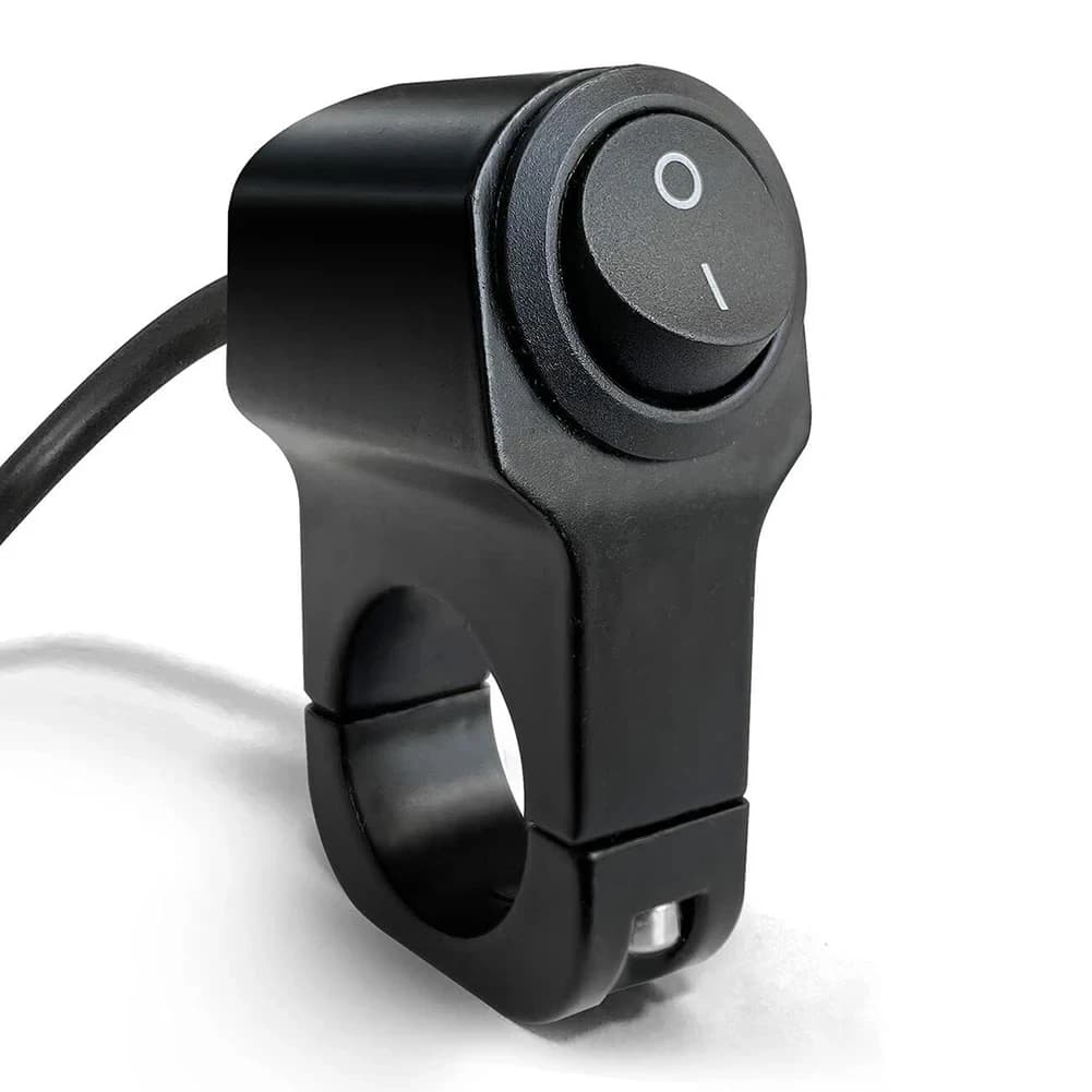 Motorcycle Handlebar Headlight Switch Motorbike Fog Spotlight On/Off Switch Aluminum Alloy Switch For 12V 22mm Scoote