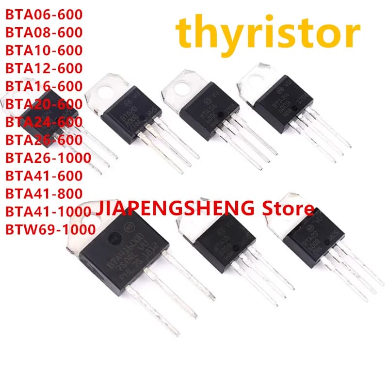 10PCS new original, thyristor TO-220 BTA06-600 BTA08-600 BTA10-600 BTA12-600 BTA16-600 BTA20-600 BTA24-600 BTA26-600 BTA41-600