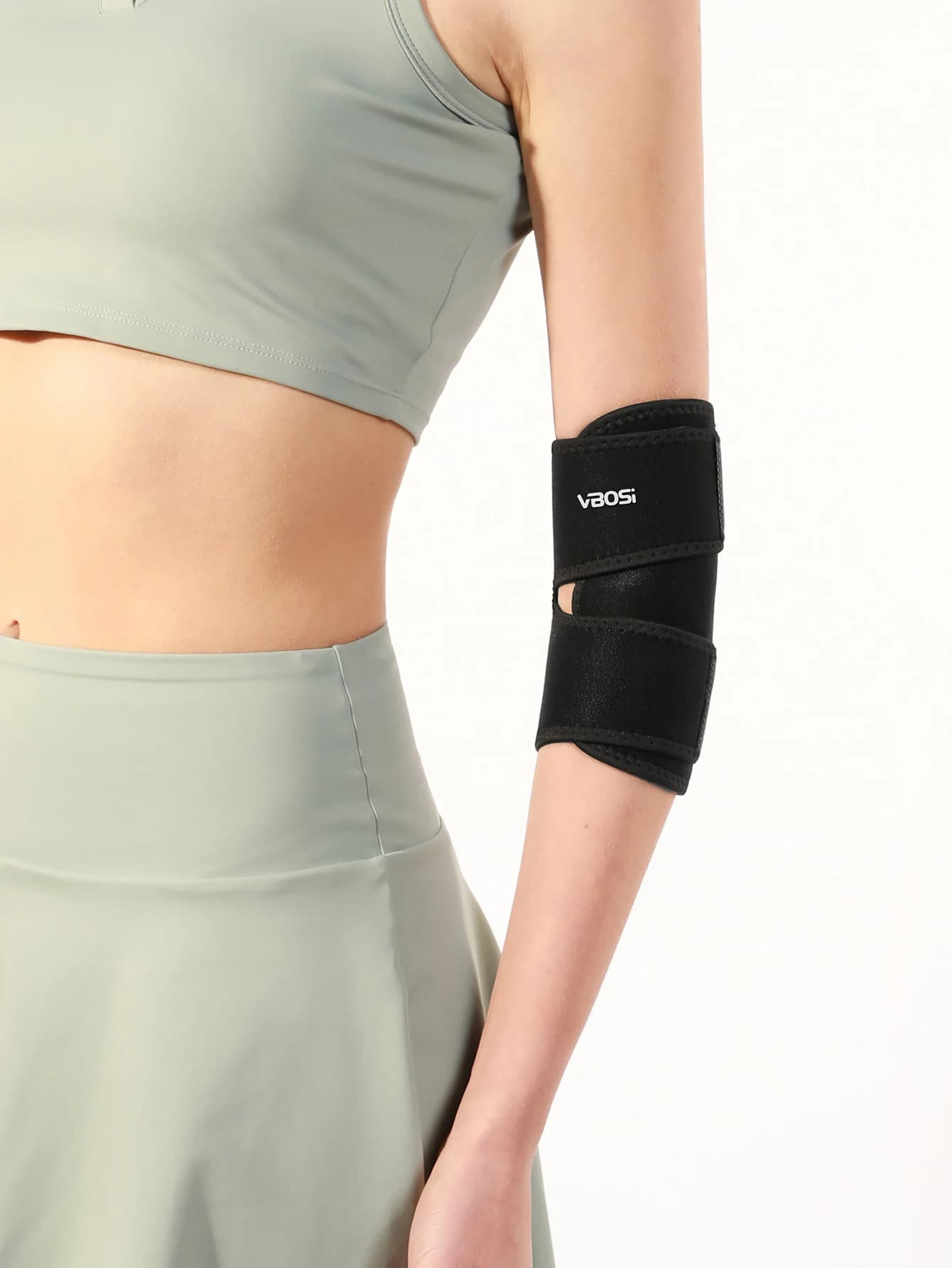 1 Piece Adjustable Neoprene Elbow Support Brace - Comfortable Sports Fitness Protector for Men and Women