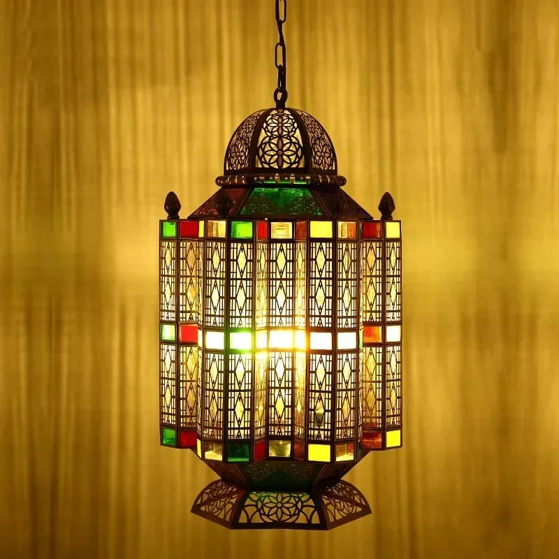 LED chandelier European and American modern indoor lighting copper  arab muslim style decorative lamp