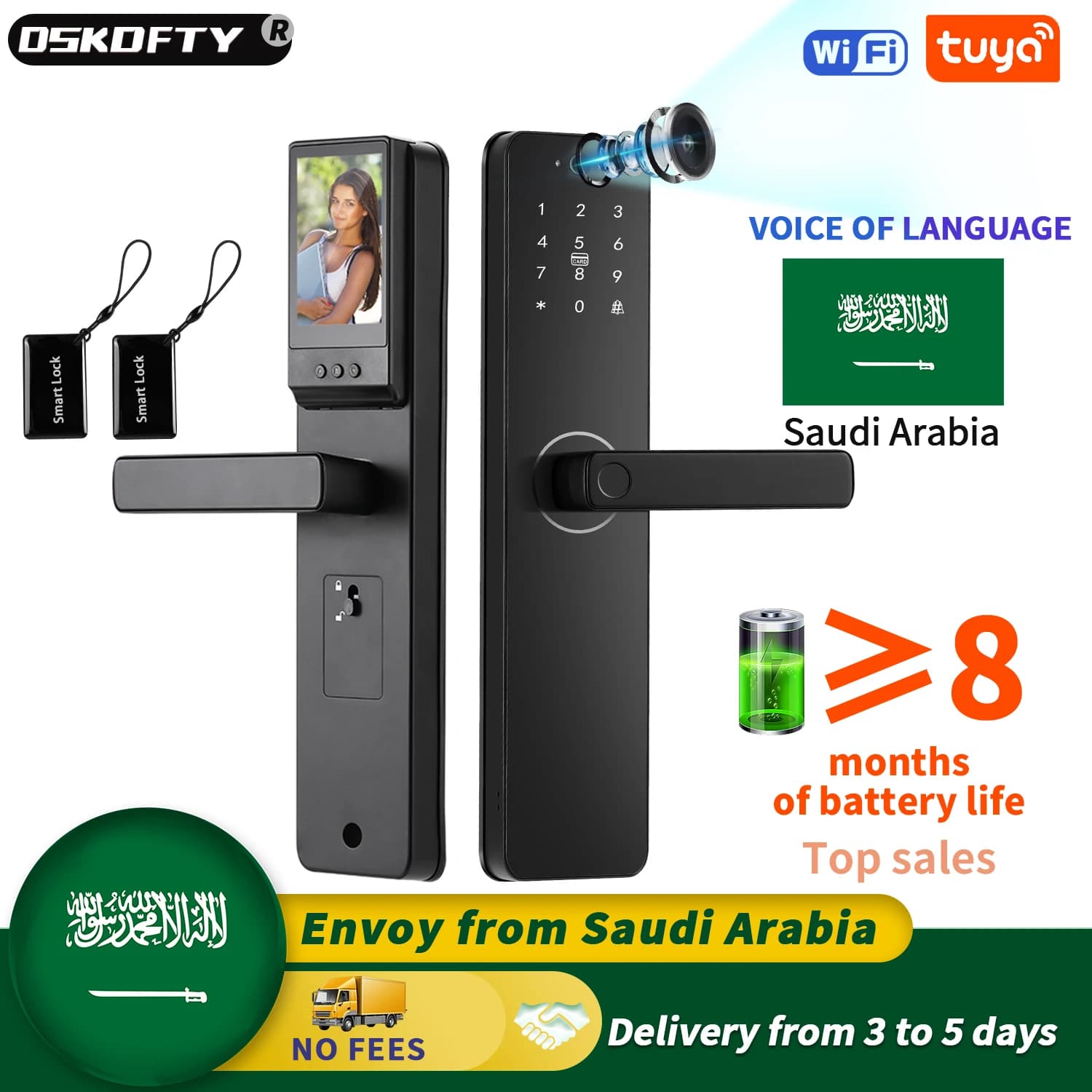 Do Saudi Arabia Camera eletronic lock Intelligent door lock Smart lock wifi door lock for home house apartment