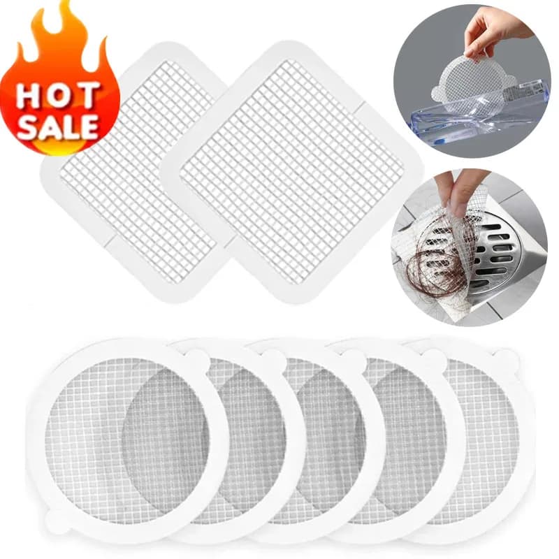 1/20pcs Anti-blocking Filter Screen Sink Sewer Outfall Stopper Floor Drain Sticker Hair Catcher Household cleaning products