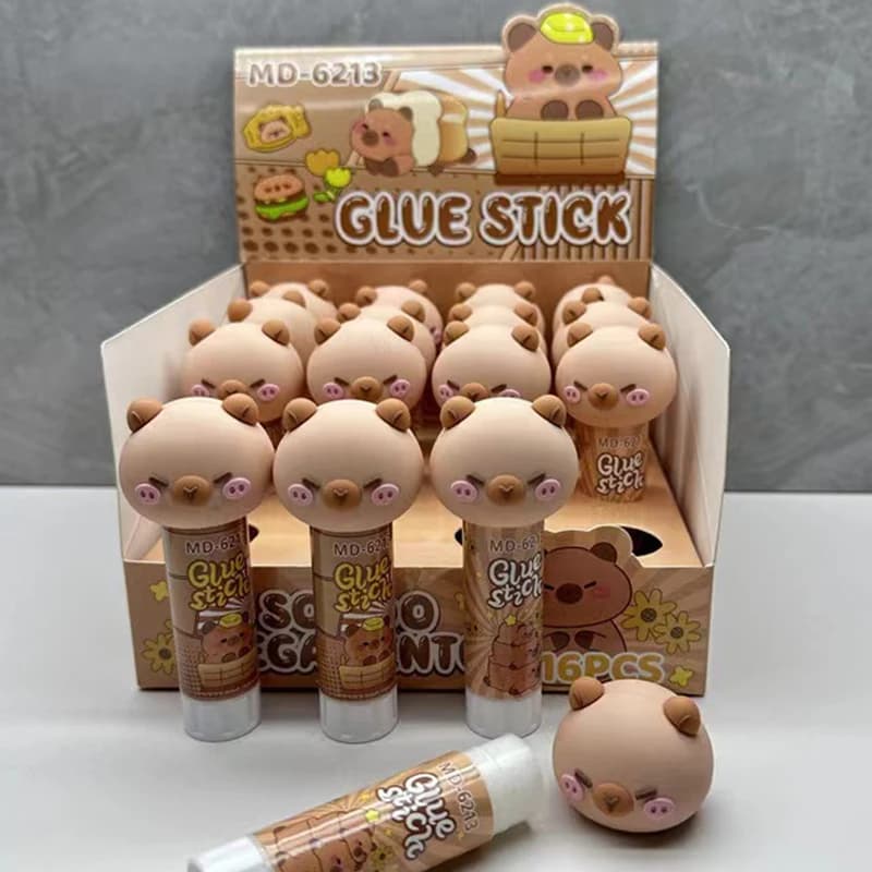 1Pcs Capybara Jelly Color Solid Glue Cartoon Handmade Solid Glue PVA High Viscosity Children's School Art Class DIY Stationery
