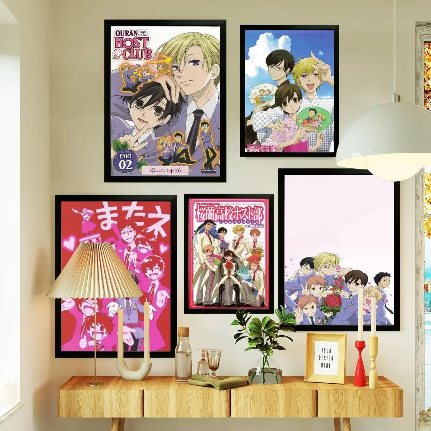ouran high school host club Poster Prints Wall Art Canvas Painting Poster For Modern Family Living Room Home Decor