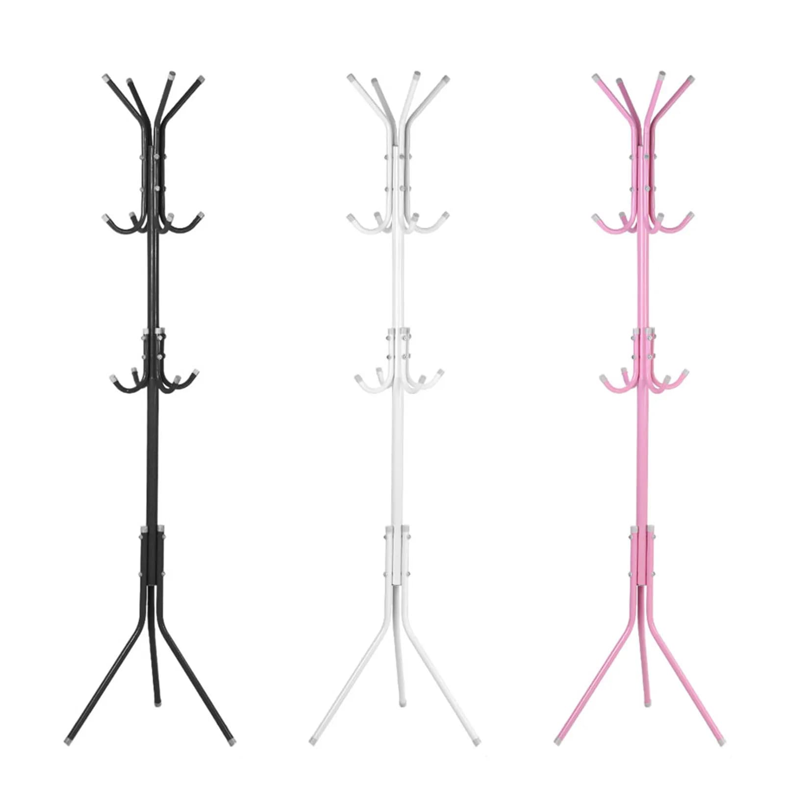 Multi Hook Metal Coat Hat Rack Tree Stand Clothes Bag Hanger Organizer for Home Bedroom Coat Clothes Stand Coat Hat Tree Stand
