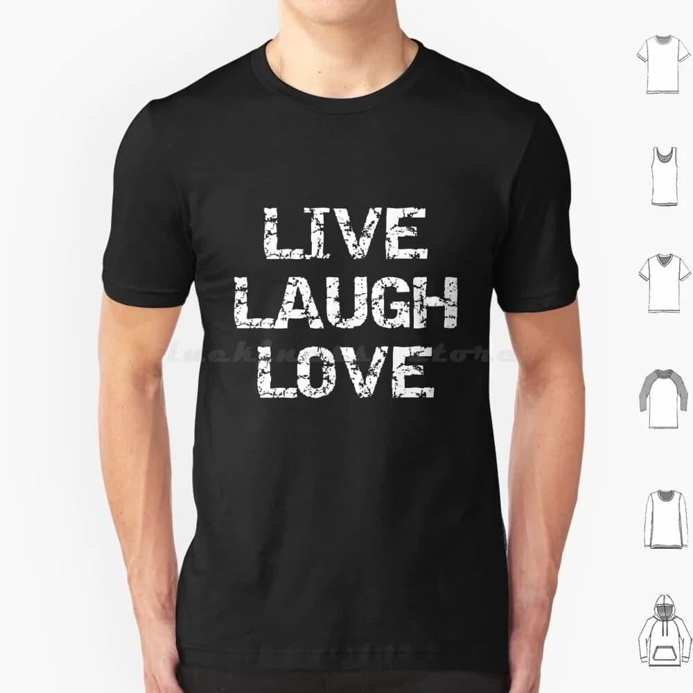 Live Laugh Love Destroy T Shirt Big Size 100% Cotton Live Laugh Love Inspo Inspiration Parody Funny Basic Basic Vintage