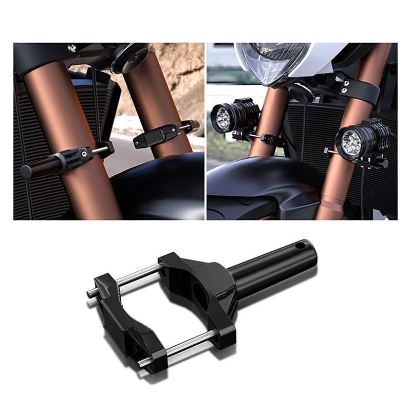 Universal Mount Bracket Alloy Motorcycle Bumper Modified Headlight Stand Spotlight Extension Pole Frame Extension Bracket