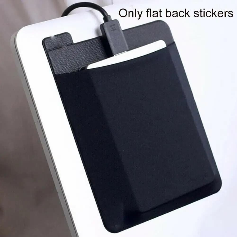 Self Adhesive Laptop Rear Storage Bag for Mouse Digital Hard Drive Pen Pocket Pouch Laptop Accessories