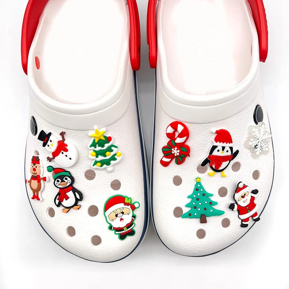 Christmas Snow Tree Shoe Charms for Clogs Sandals Decoration Shoe Accessories Charms for Friends Gifts