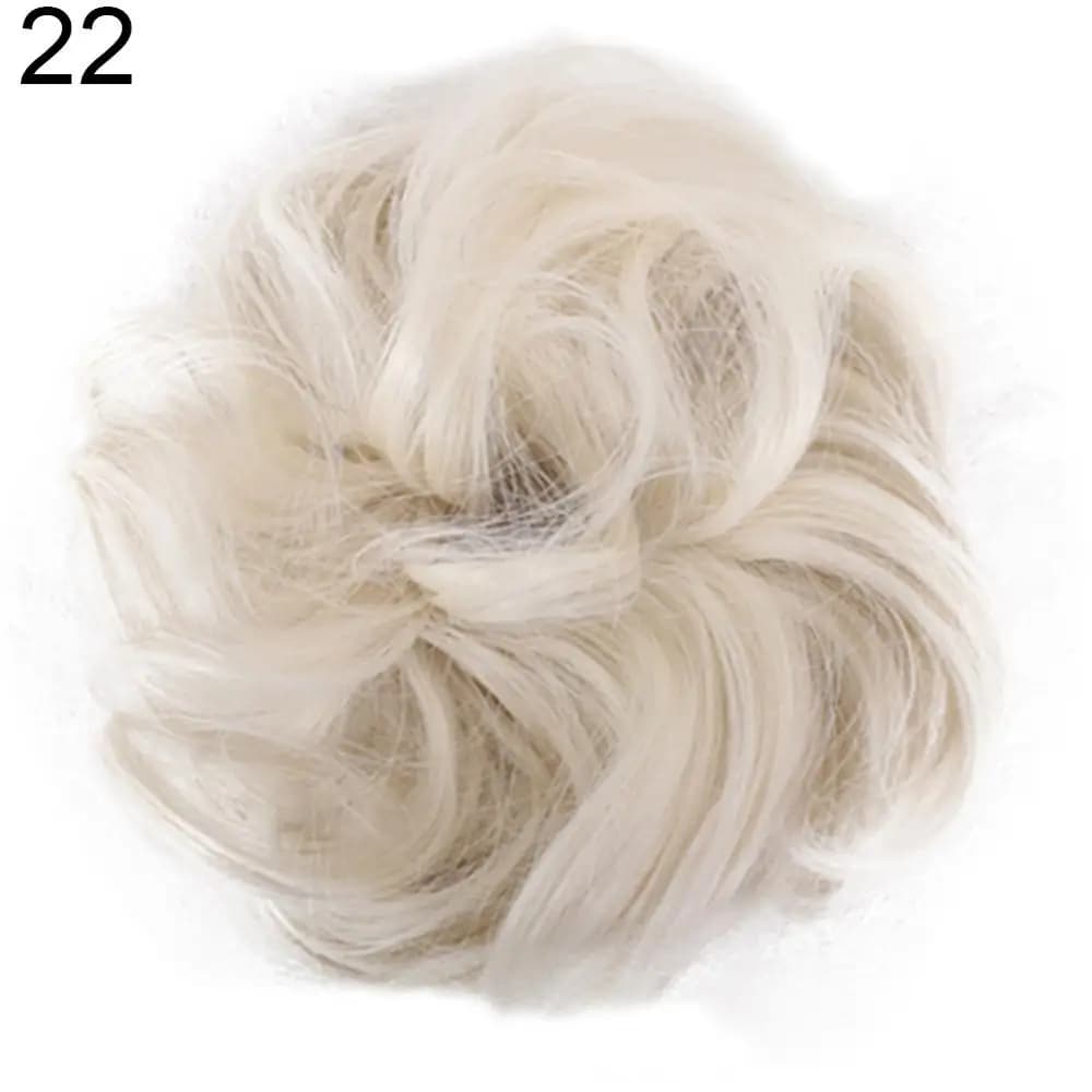 Synthetic Messy Hair Bun Chignon Scrunchies Fake Hair Band Braid Elastic Hairpiece Tail For Women Synthetic Wrap Curly Ponytail