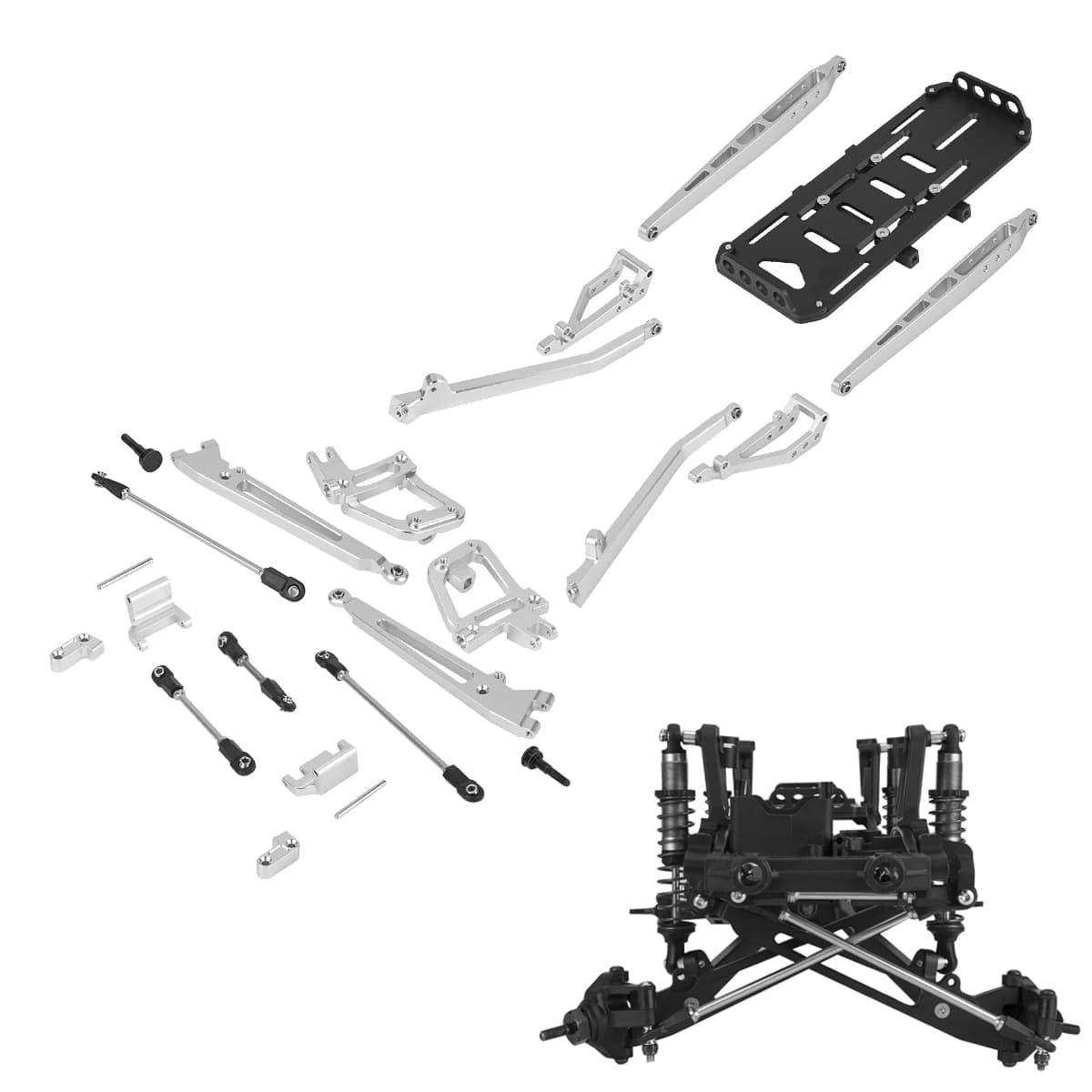 Aluminum SCX10 II Twin I-Beam 2WD Suspension Kit for 1/10 RC Crawler Car 90046 90047 AXI90104 Front Axle Upgrade Parts