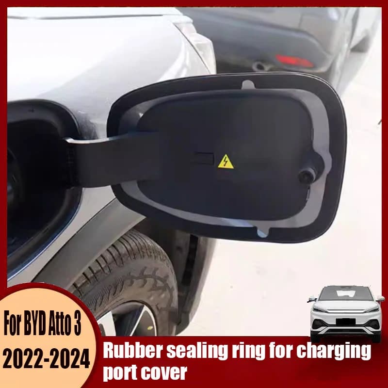 For BYD Atto 3 Yuan Plus 2022 2023 2024 Rubber sealing ring for charging port cover Dustproof TPU protective film sticker