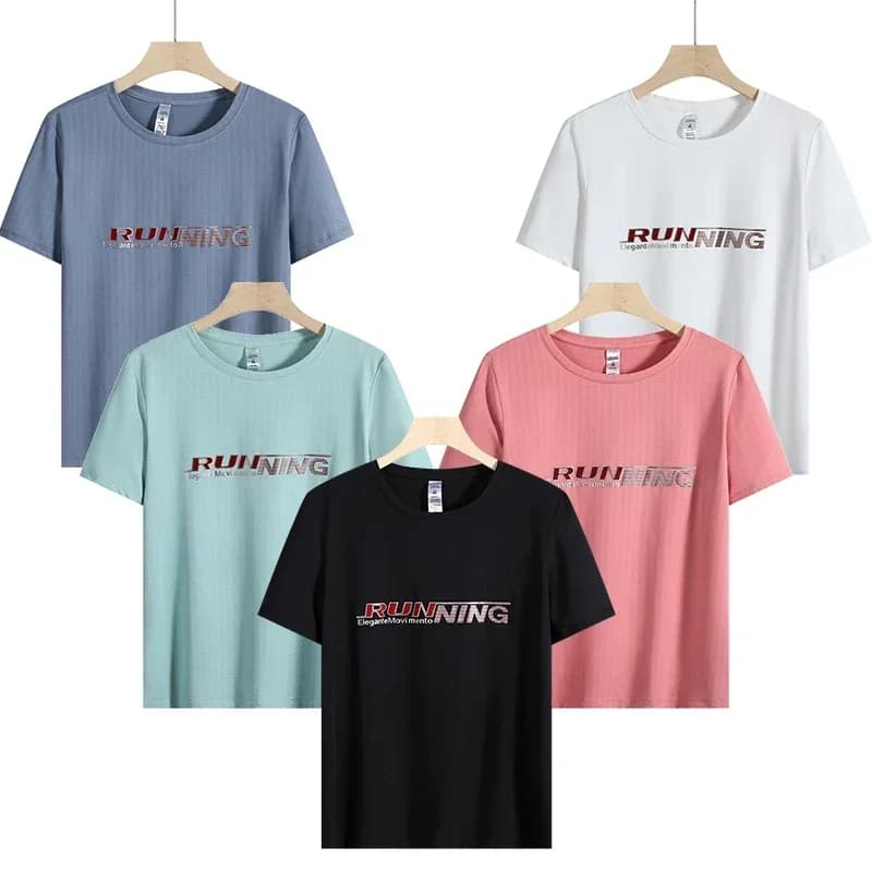 Men Summer Fitness Clothing Gym Short Sleeve T Shirt Quick Drying Slim Fit Tee Bodybuilding Workout Tees Tops Jogging Tracksuit