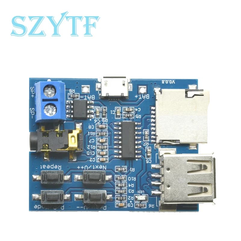 Voice So Bluetooth-compatible Audio Power Amplifier Module Plugins U Disk MP3 Decoding Player Voice Amplifier Module Module