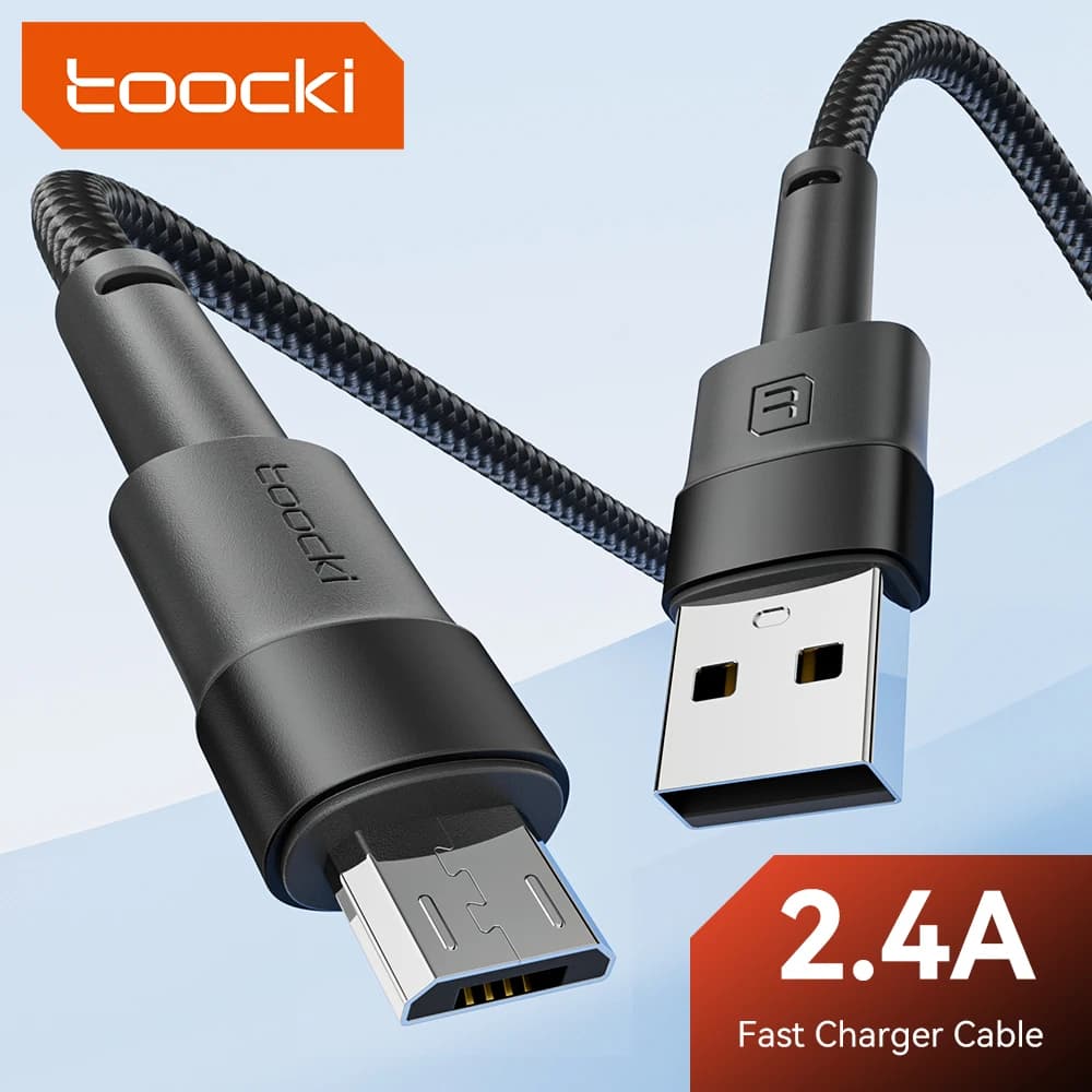 Toocki Micro USB Cable 2.4A Fast Charging Micro Data Cord For Samsung S6 S7 Redmi Note For Headhpone Earphone iPad USB Data Cord