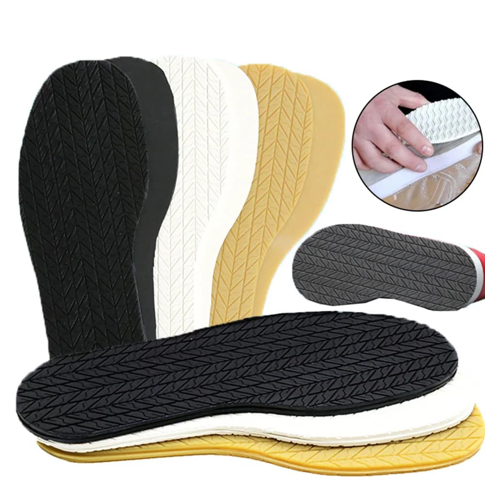 Rubber Full Soles for Shoes Outsoles Insoles Anti Slip Ground Grip Sole Protector Sneaker Repair Worker Shoe Self Adhesive Pads