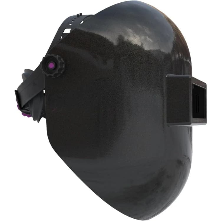 Black Chopped Fiberglass Sugar Scoop Welding Helmet, Medium Cut Top and Bottom Pipeline Welding Hood