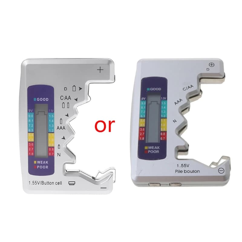 Digital Battery Tester Battery Capacity Detector For C/D/N/AA/AAA/9V 6F22 Batteries /1.55V button cell