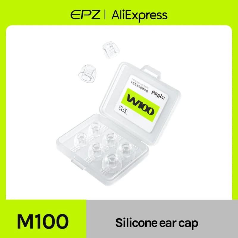 EPZ M100 Ear Tips S/M/L Liquid Silicone Universal Silicone Eartips for In-ear IEM Earphone Bluetooth Earbuds(3 pairs）