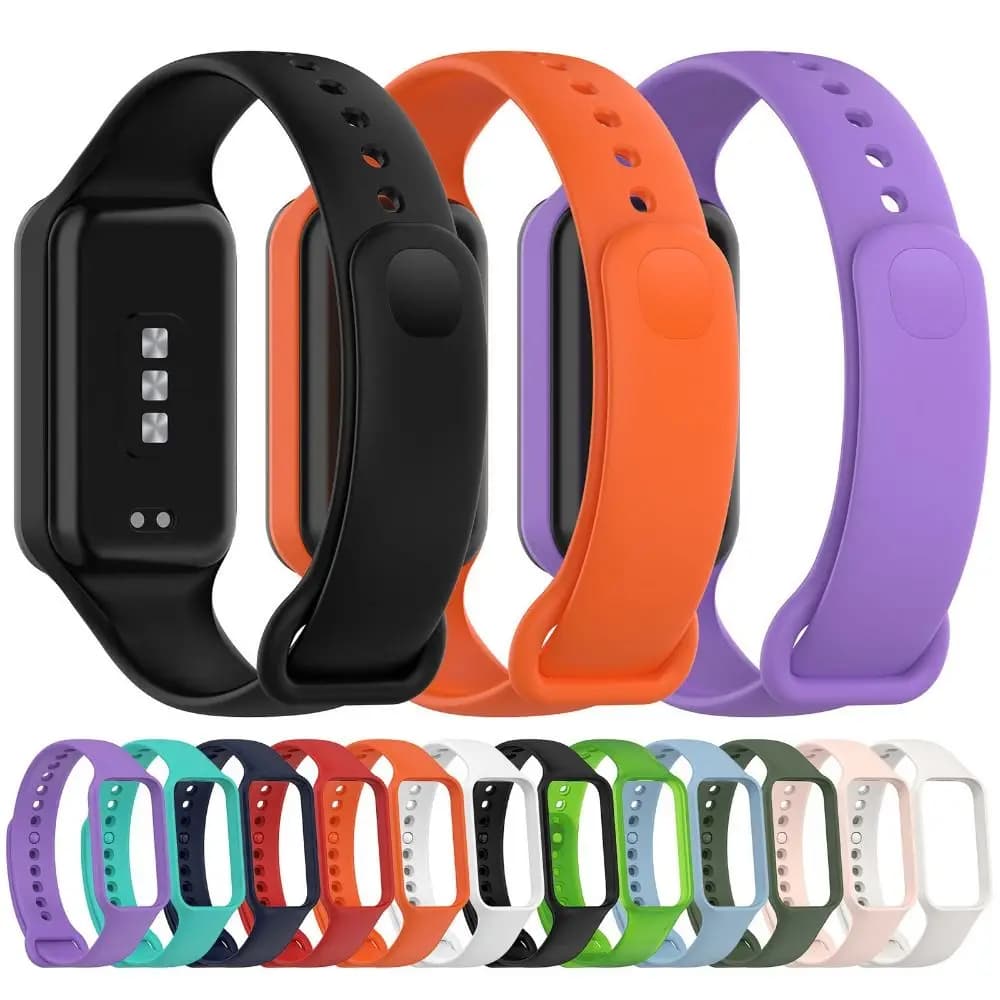 Silicone Strap For Redmi Smart Band 2/Xiaomi Band 8 Active Smartwatch correa Replacement Wristband Sport Watchband Bracelet