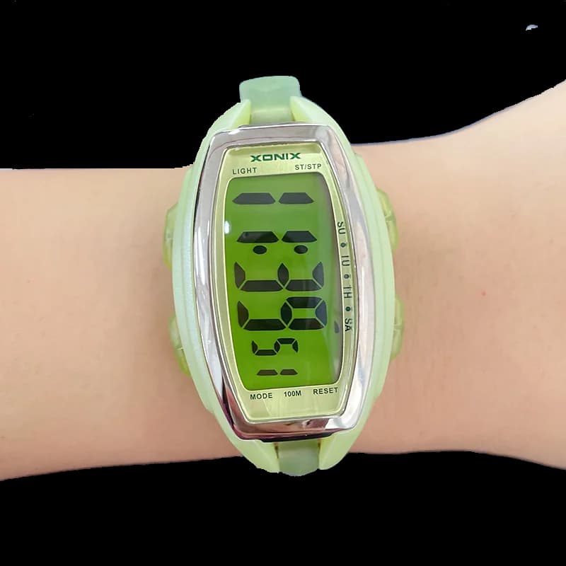 XONIX Women Multi Functional Personalized Night Glow Student Waterproof Student Swimming Alarm Clock Timing Electronic Watch LE