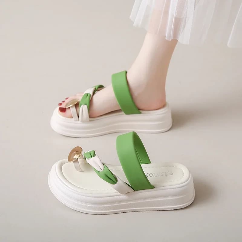 2024 Women's Sandals Summer Outdoor Fashion Platform Heels Flat Elegant Woman Heeled Shoes Luxury Quality Dayou