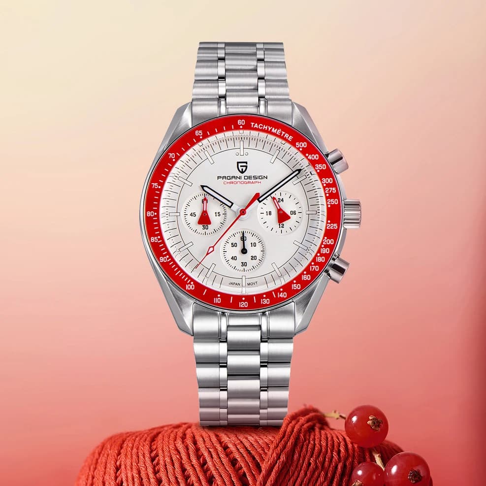 PAGANI DESIGN New Men’s Watch Chronometer Sapphire Mirror Red Quartz Watch For Men Waterproof Luminous Relogio Masculino 2025