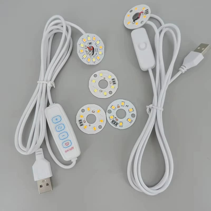 Warm White Color DC 5V 3W USB LED Lights 2835 Chip Single Dimmer Reading Night Desk Book Tablet Reading Lamp Switch Power Cable
