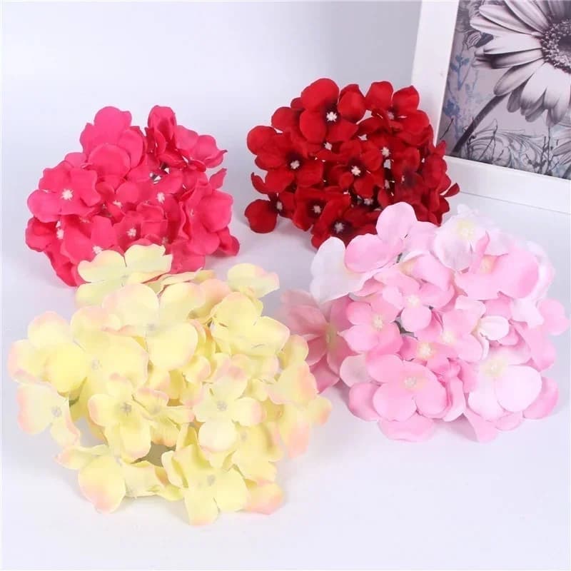 1PCS Hydrangea Artificial Flowers Silk Fake Flower DIY Floral Wedding Centerpieces Bridal Bouquet Home Party Decoration for Vase