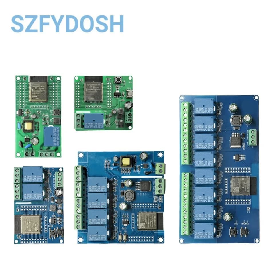 1/2/4/8 Channel ESP32 WIFI Bluetooth-compatible BLE Relay Module AC90-250V/DC5-30V Power Supply ESP32-WROOM Development Board