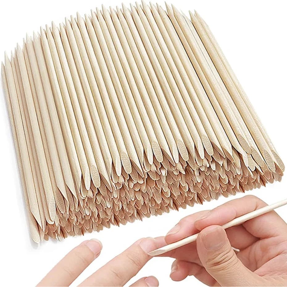50/100pcs Nail Art Pusher Orange Wood Sticks Cuticle Pusher Remover Rhinestones Dotting Removal Manicure Pedicure Care Tools