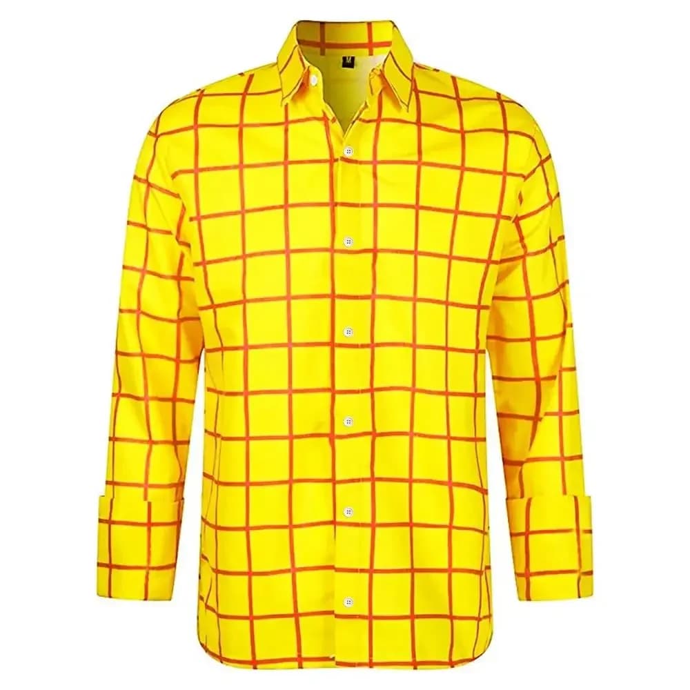 Casual Plaid Color Summer Men's Long Sleeve Shirt 3D Printed Lapel Shirt Men and Women Fashion Tee Short Sleeve Career