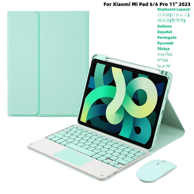 For XiaoMi Pad 6 Pro 11" 2023 Magic Keyboard Wireless Mouse Case Funda for Mi Pad 6 Touch Keyboard Tablet Cover Pencil Holder
