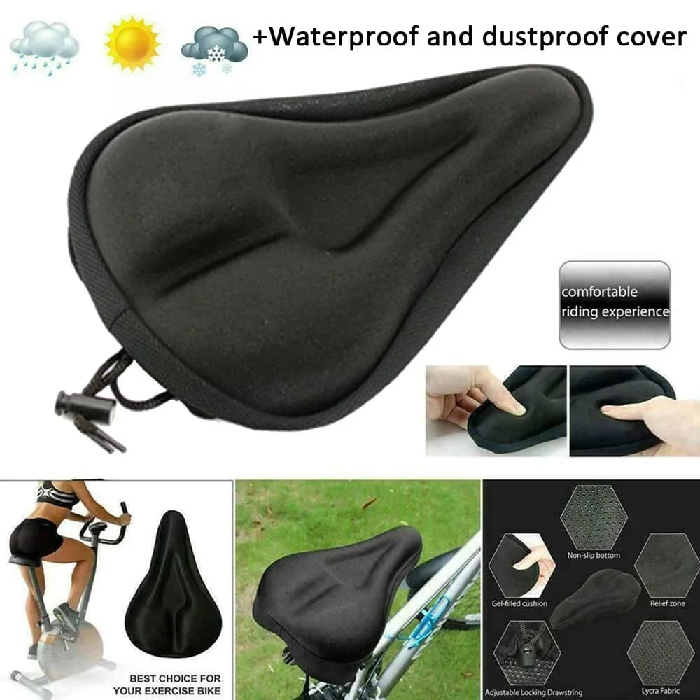 3D Sponge Soft Thickened Bicycle Seat Breathable Bicycle Saddle Seat Cover Mountain Bike Cycling Pad Cushion
